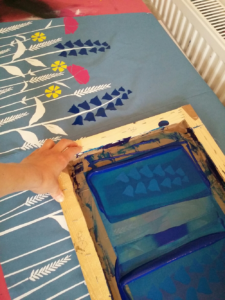 How to Block Print with Lino onto Fabric