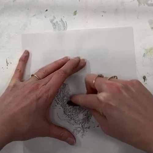 Taking a Quick Proof of your Linocut with a Rubbing