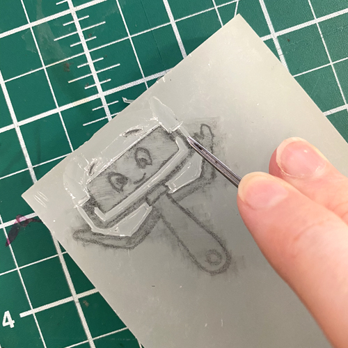 Making a Stamp with Japanese Transparent Stamp Carving Block